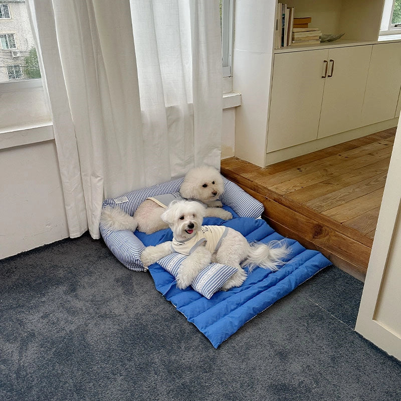 Cotton Pet Bed with Bow