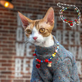 Adjustable Hairless Cat Necklace for Devon Rex