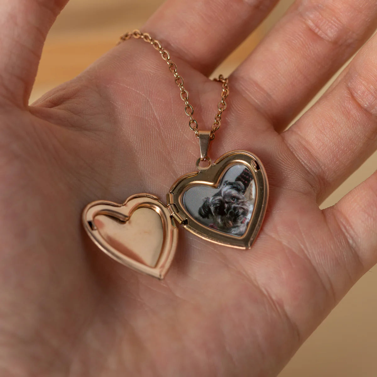 Heart Locket Necklace - Custom Pet Photo Jewelry