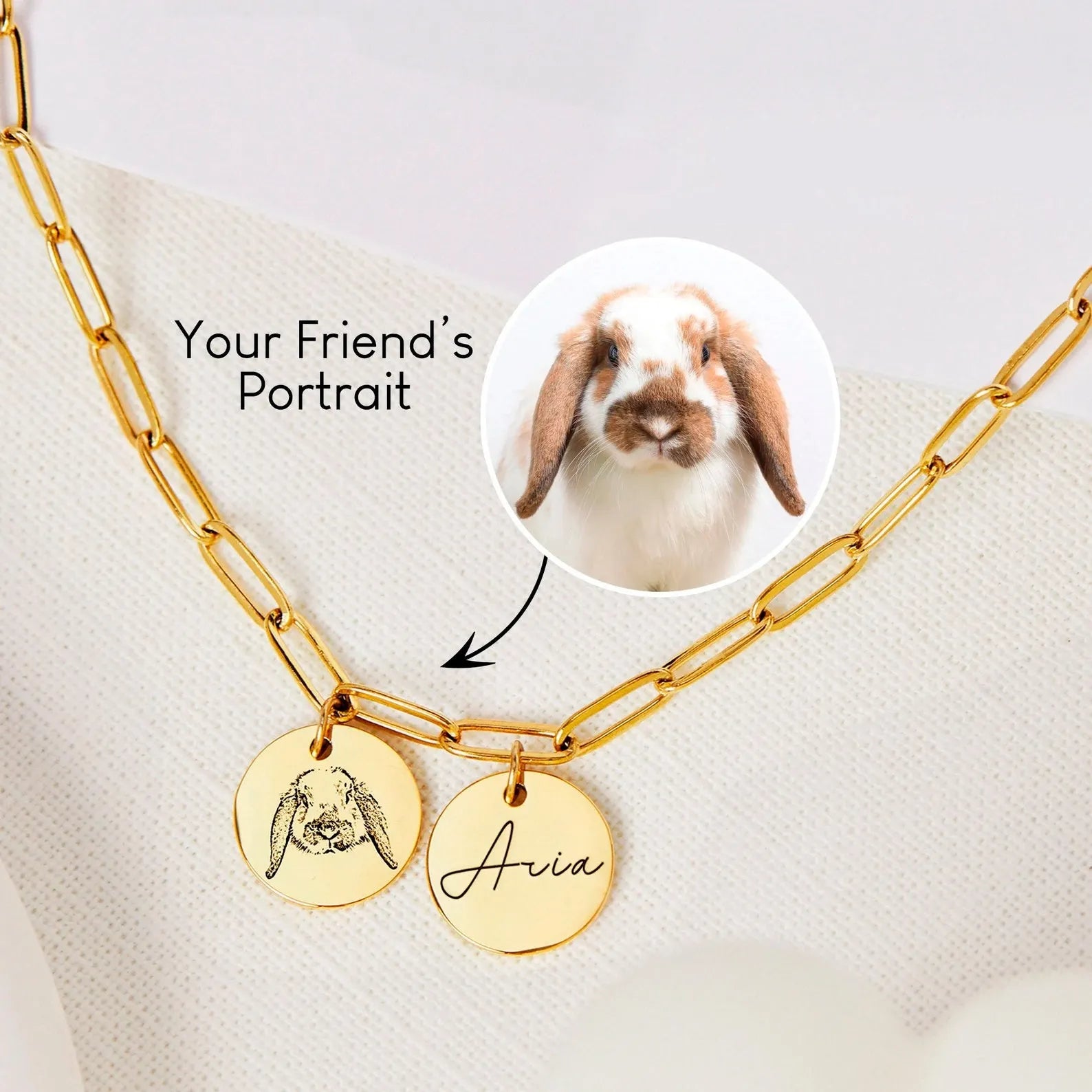Personalized Custom Pet Tag Necklace - Stainless Steel Laser Engraved Pendant