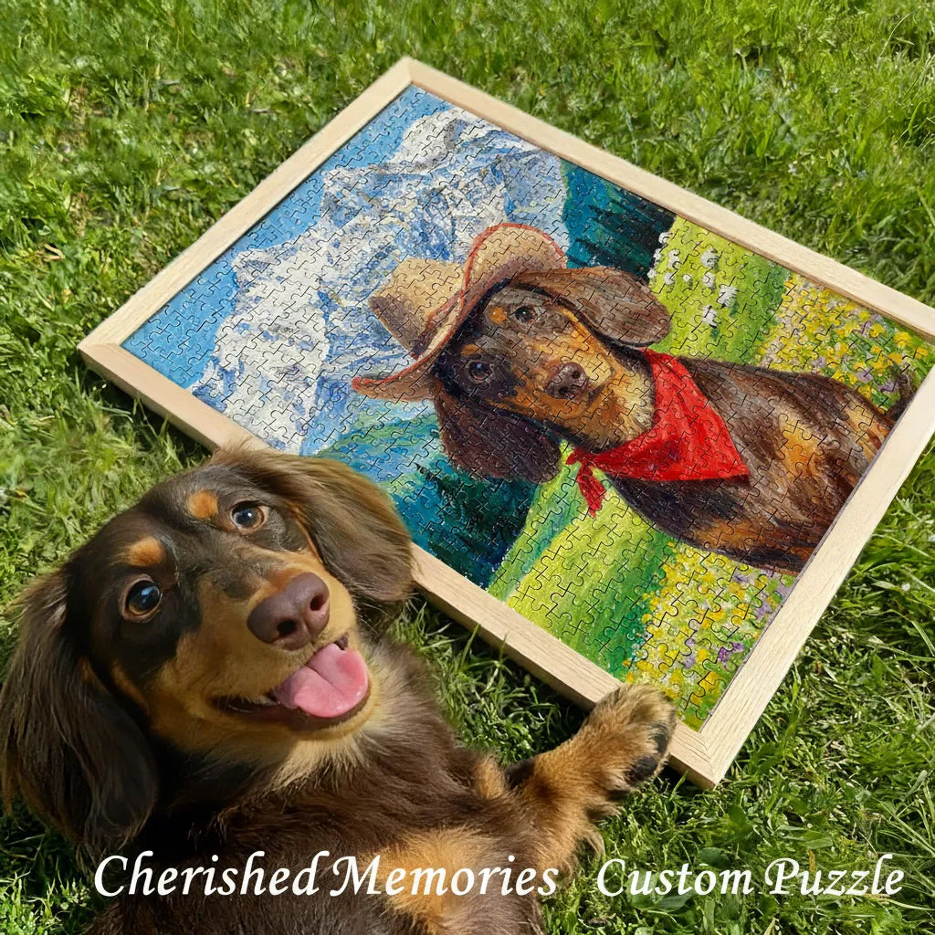 Spring Flower Shop - Custom Pet Puzzle (500 Pieces Framed)