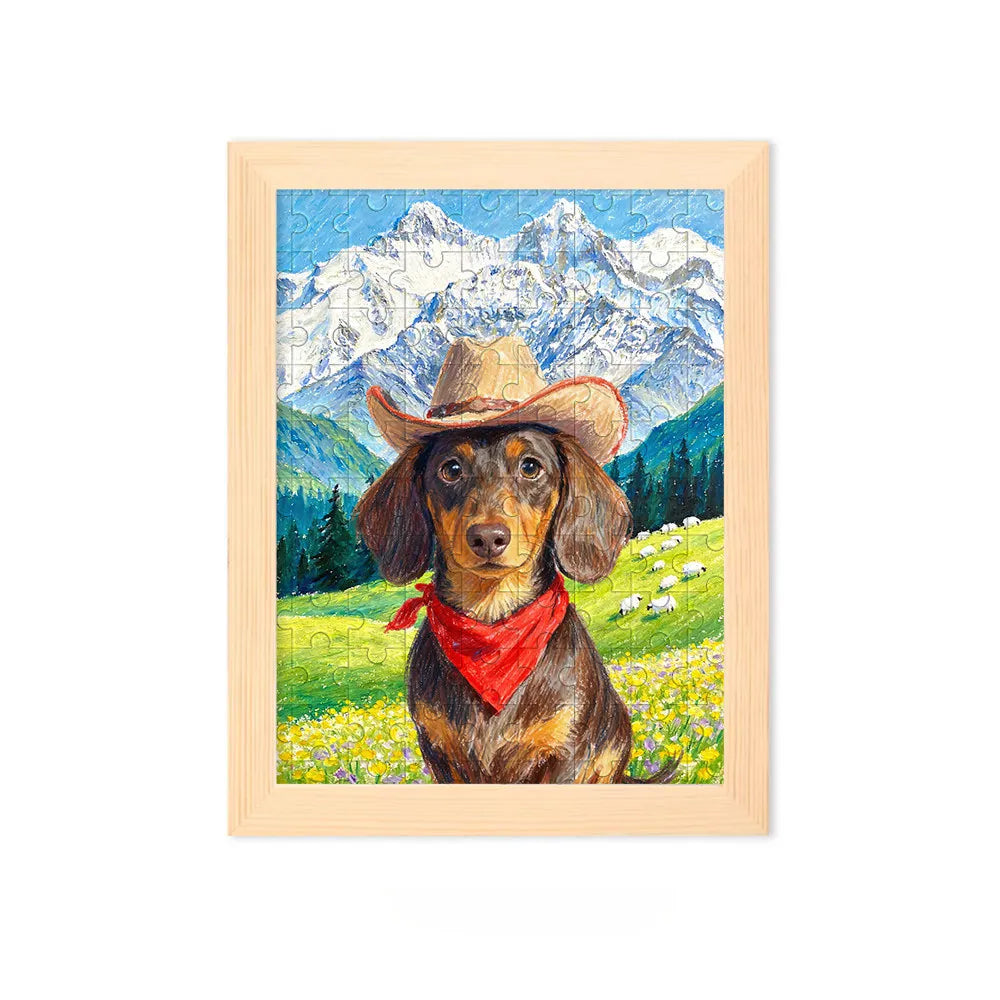 Mountain Meadow - Custom Pet Puzzle (500 Pieces Framed)