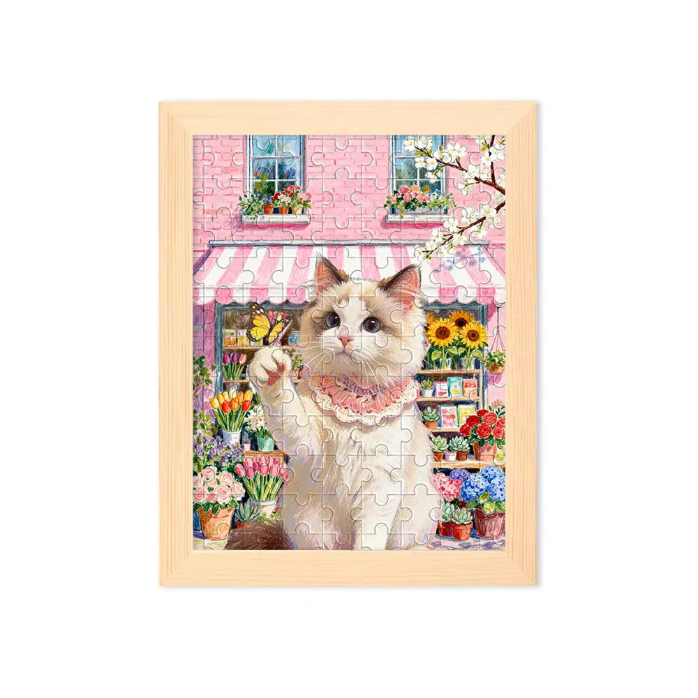 Spring Flower Shop - Custom Pet Puzzle (500 Pieces Framed)