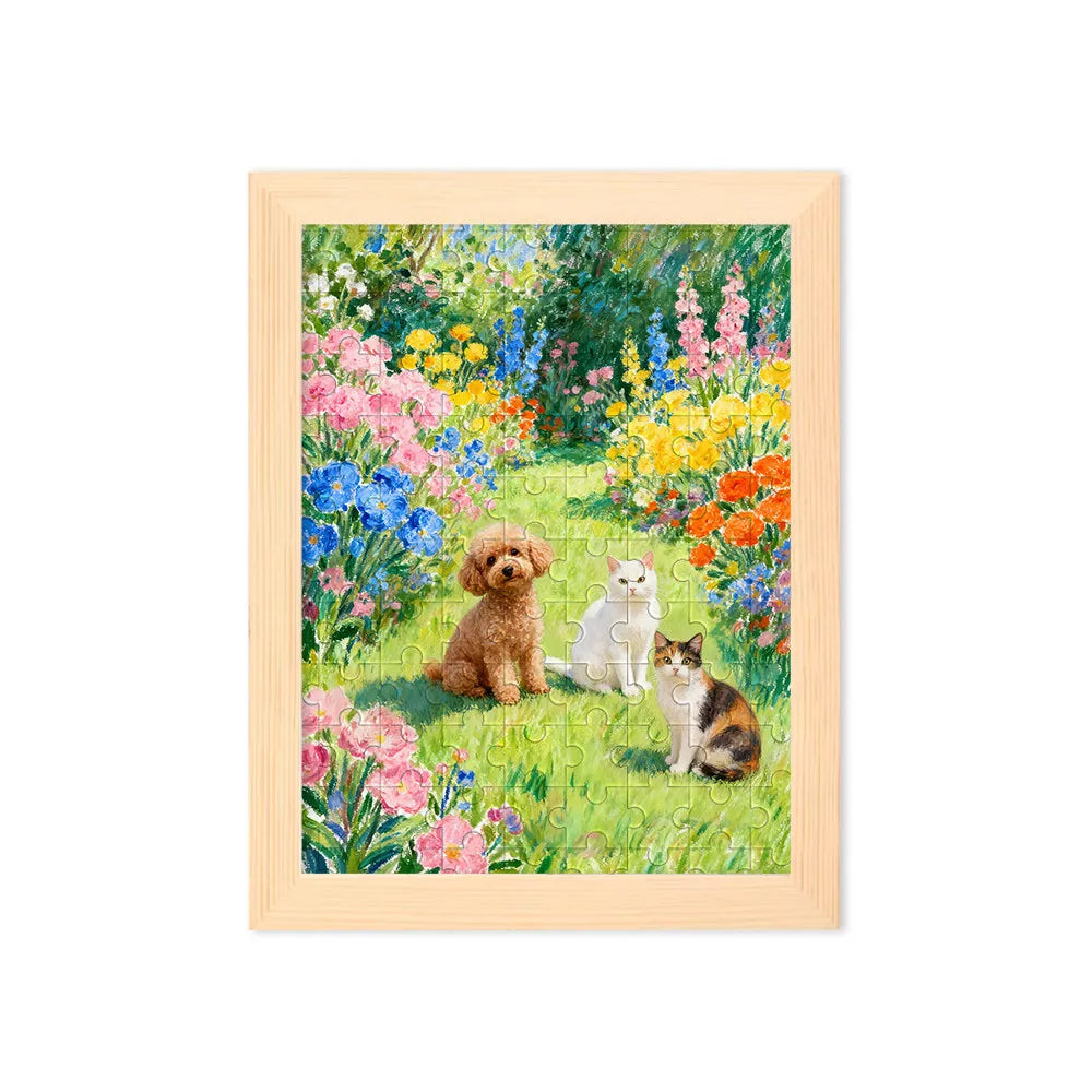 Garden - Custom Pet Puzzle (500 Pieces Framed)