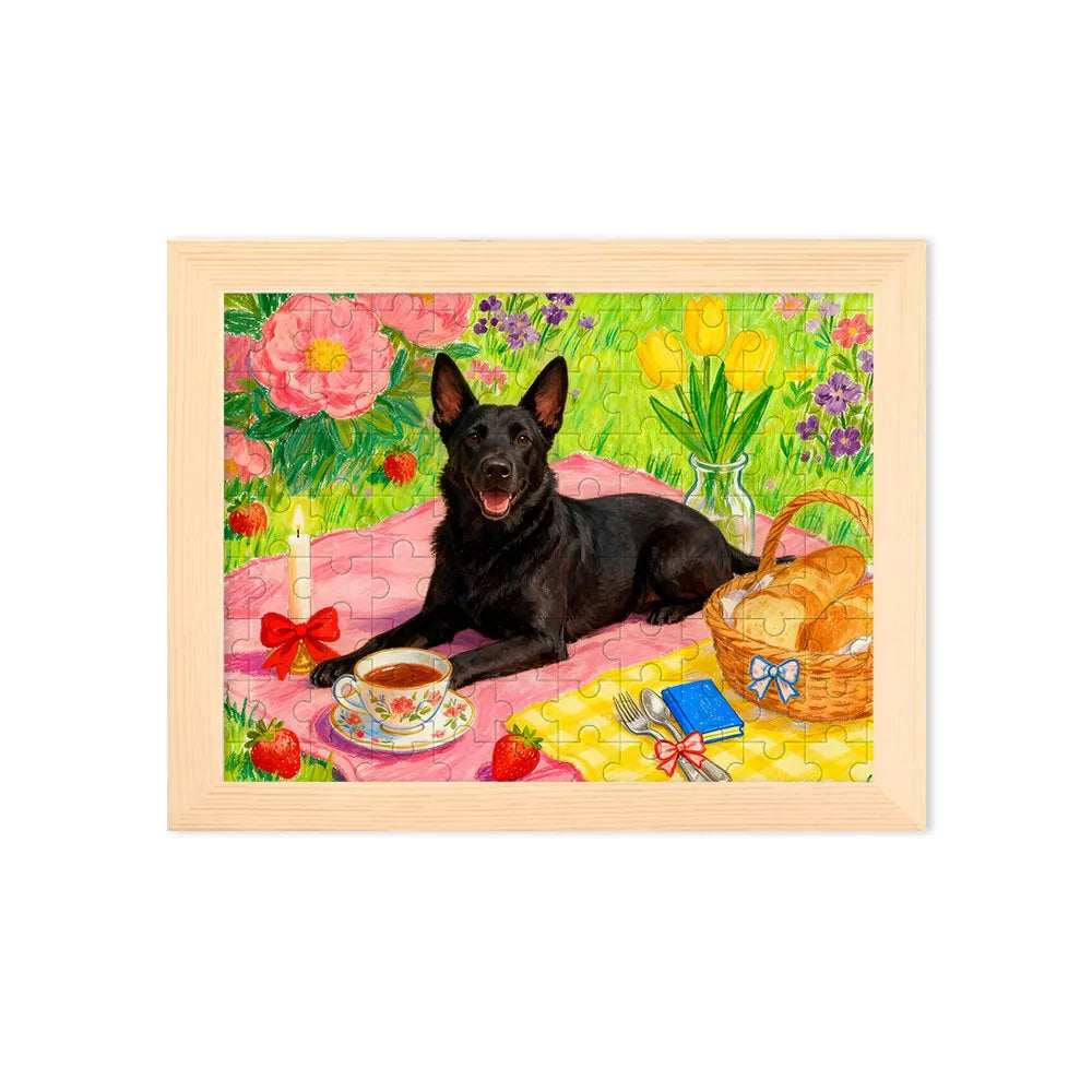 Picnic - Custom Pet Puzzle (500 Pieces Framed)