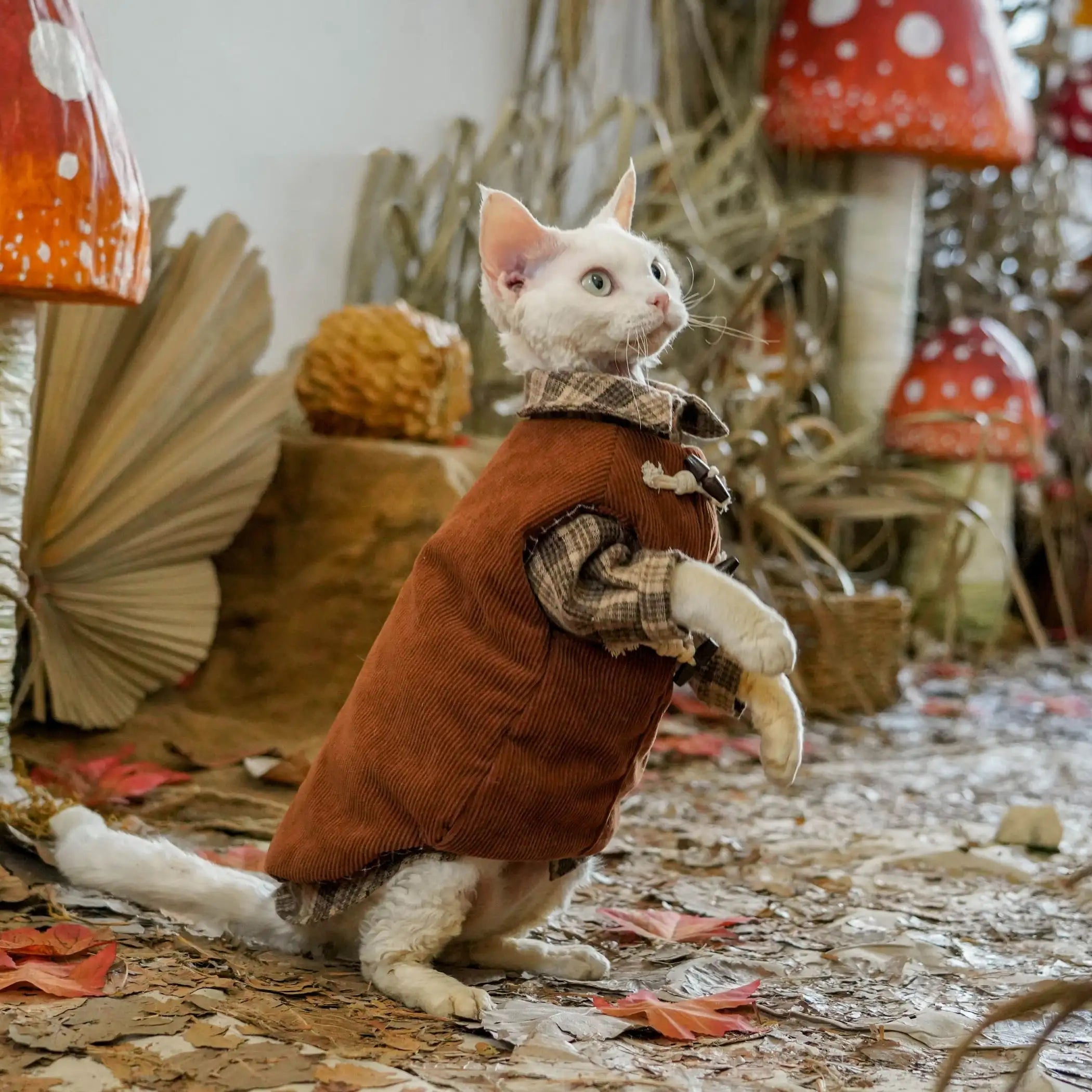 Corduroy Padded Cat Vest