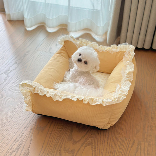 Cozy Corduroy Pet Sofa Bed