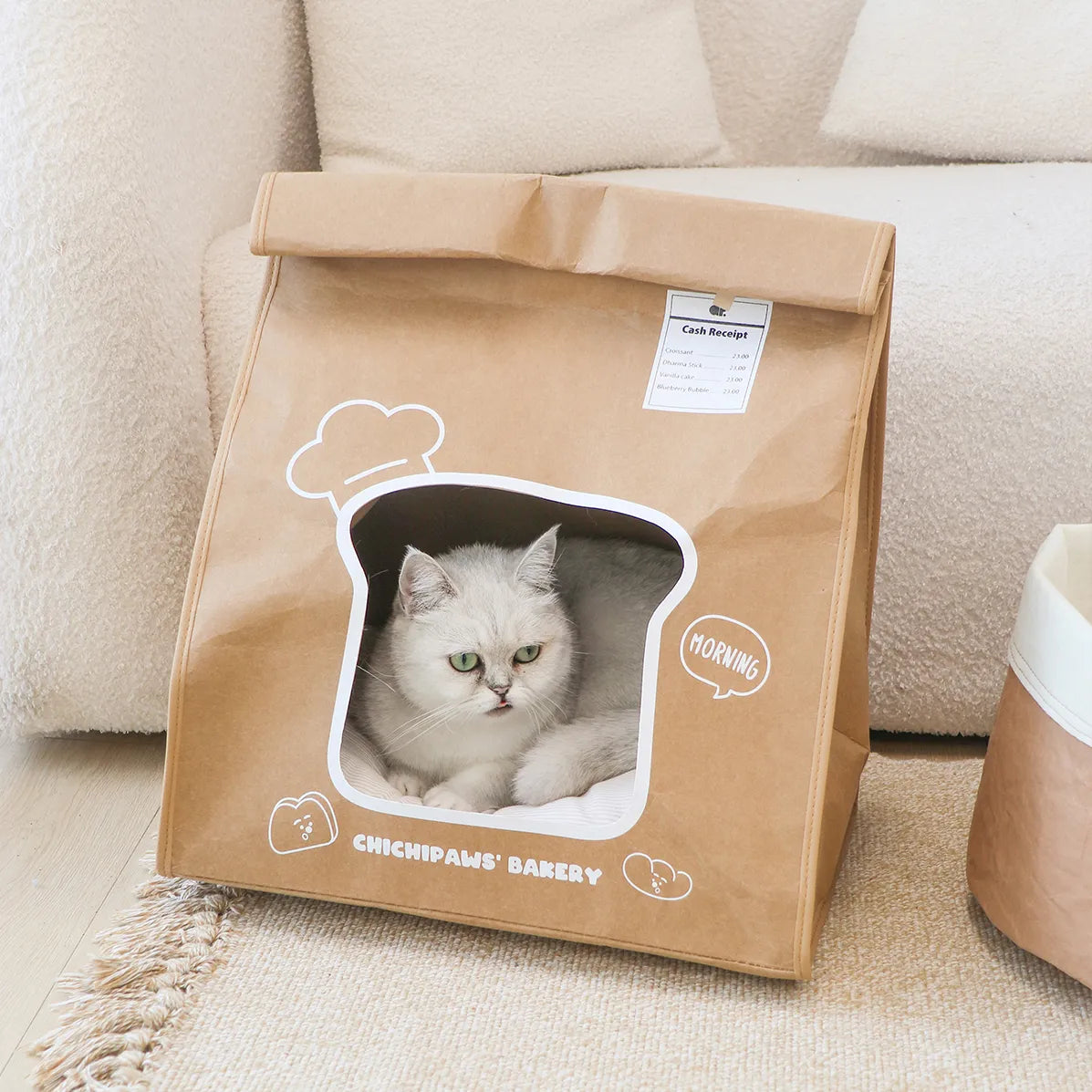 Cozy Kraft Paper Cat Bed