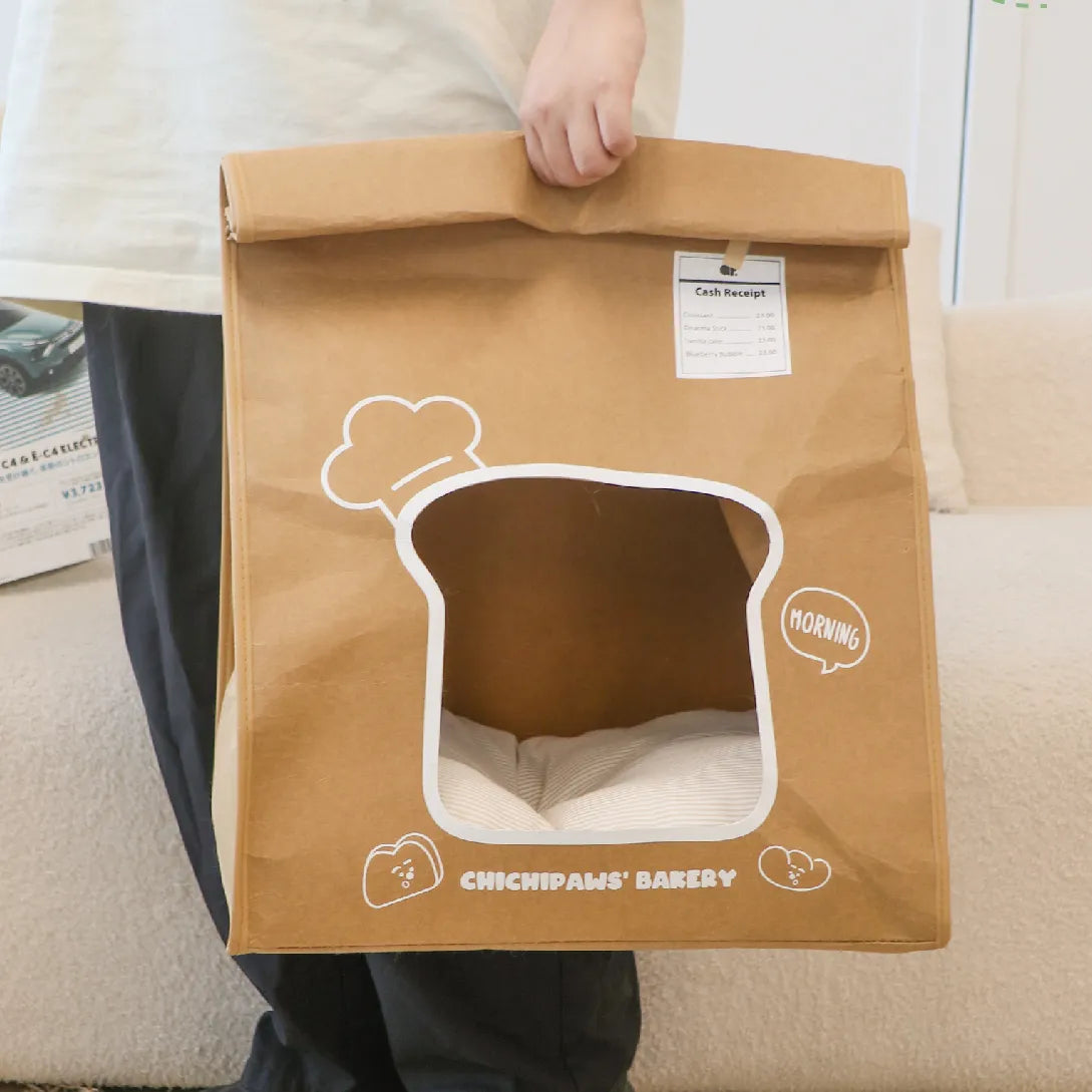 Cozy Kraft Paper Cat Bed