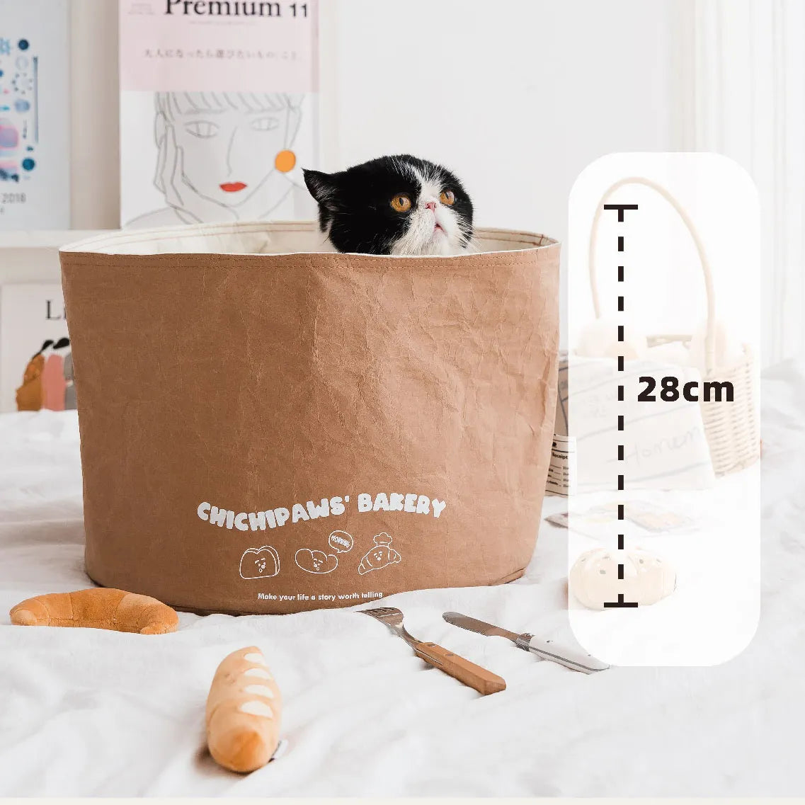 Cozy Kraft Paper Cat Bed
