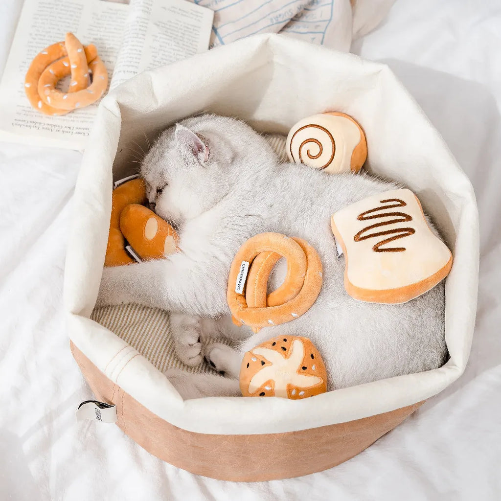 Lit douillet en papier kraft pour chat