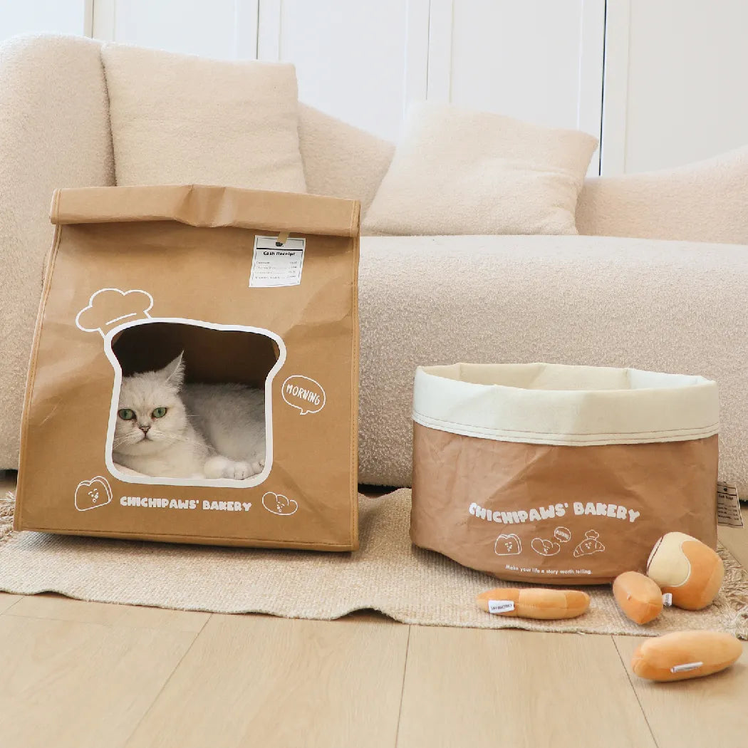Cozy Kraft Paper Cat Bed