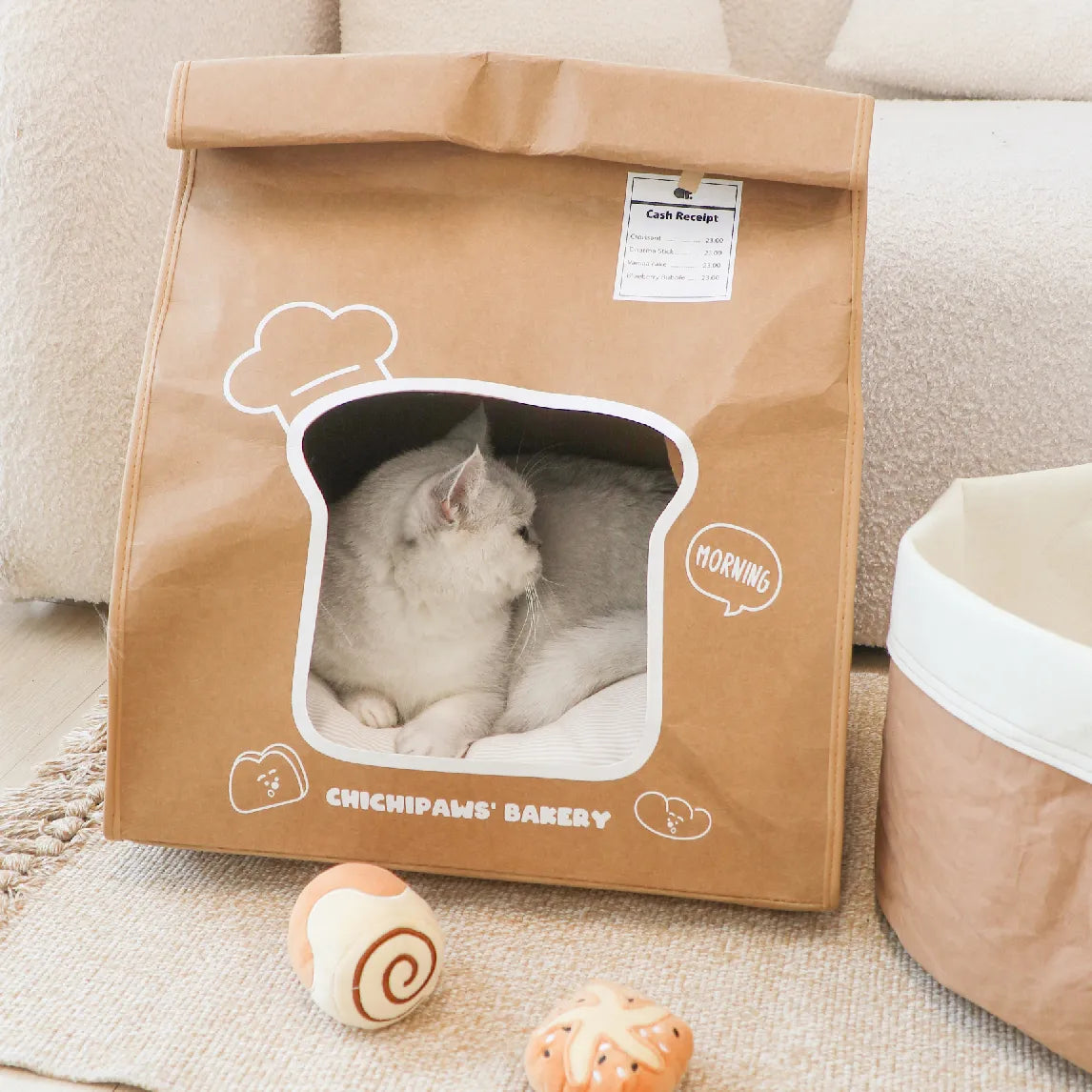 Cozy Kraft Paper Cat Bed