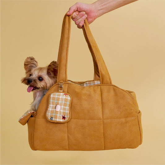Cozy Leather Pet Carrier