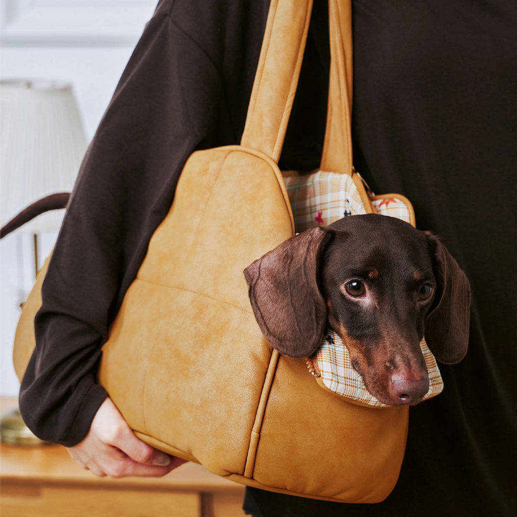 Sac de transport confortable en cuir pour animaux de compagnie
