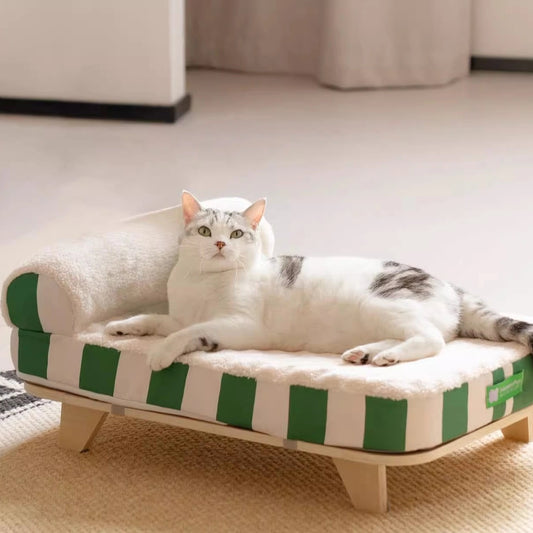 Lit pour animaux de compagnie confortable en bois