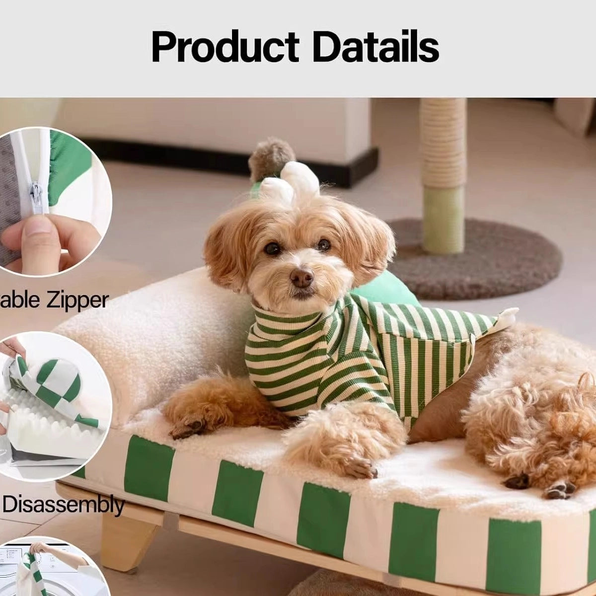 Lit pour animaux de compagnie confortable en bois