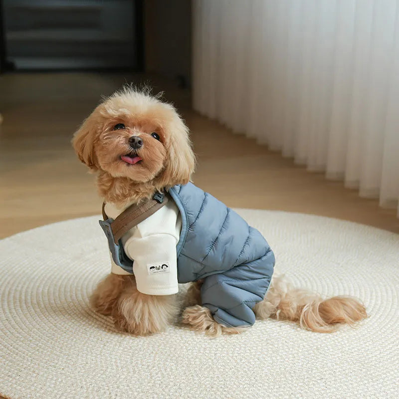 Winter Four-Leg Harness Jumpsuit for Dogs