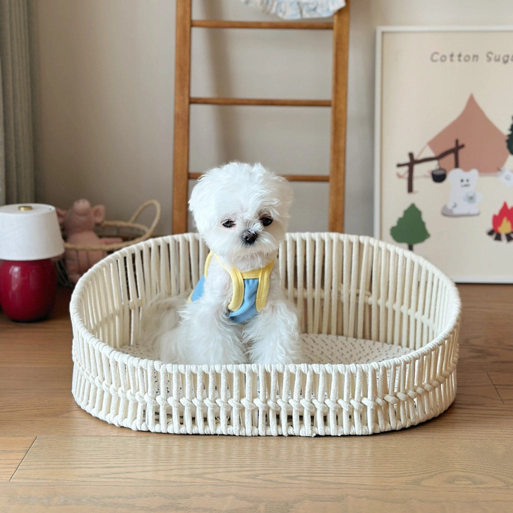 Handwoven Cotton Rope Pet Bed