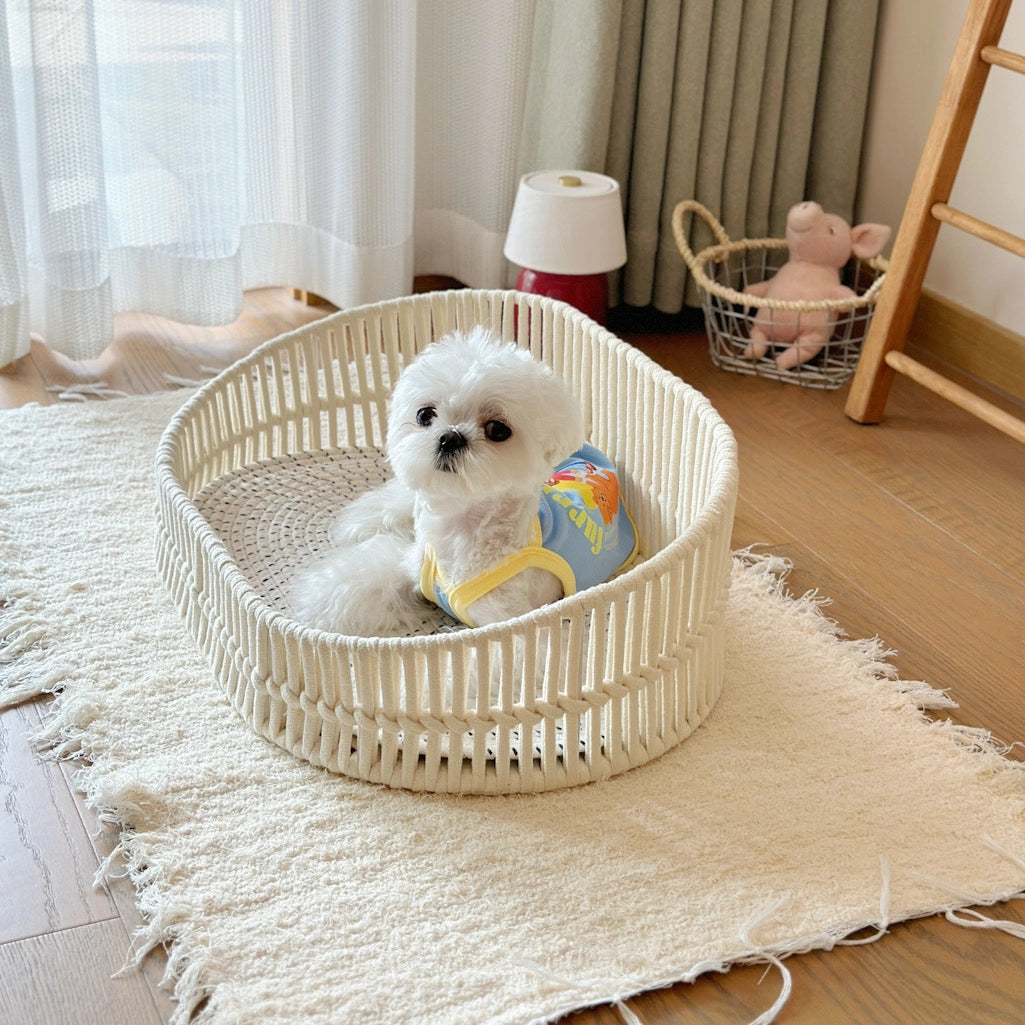 Handwoven Cotton Rope Pet Bed