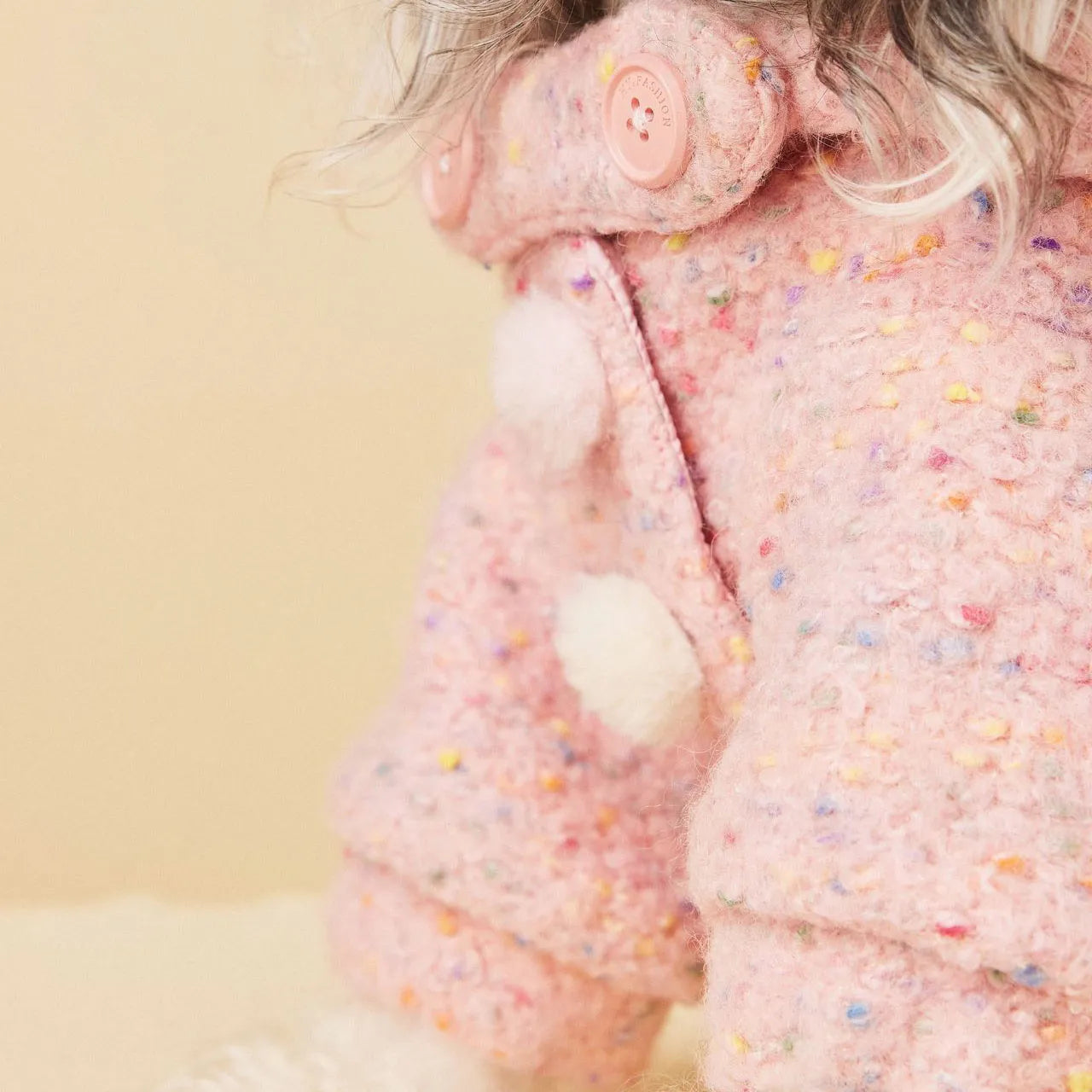 Hooded Wool Dog Coat