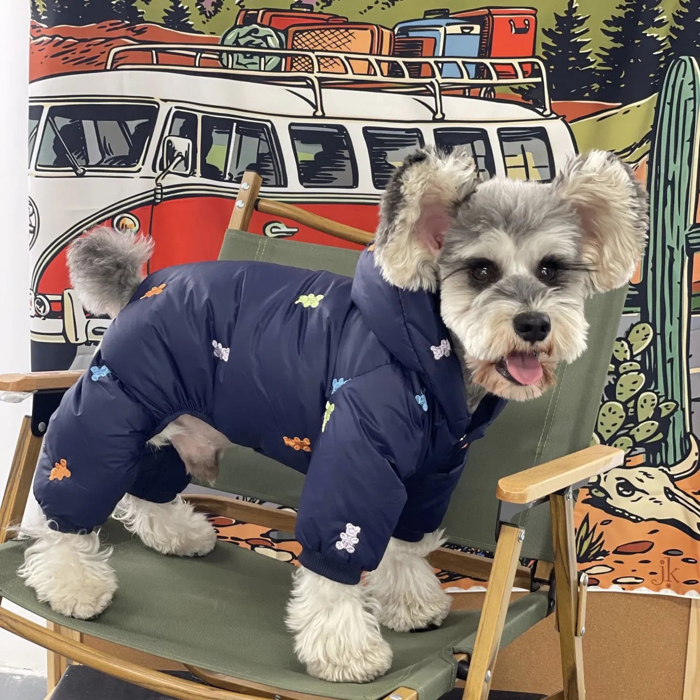 Winter Four-Leg Dog Puffer Jacket