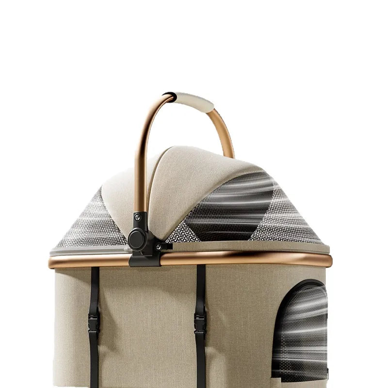 Multifunctional Pet Stroller with Detachable Carrier