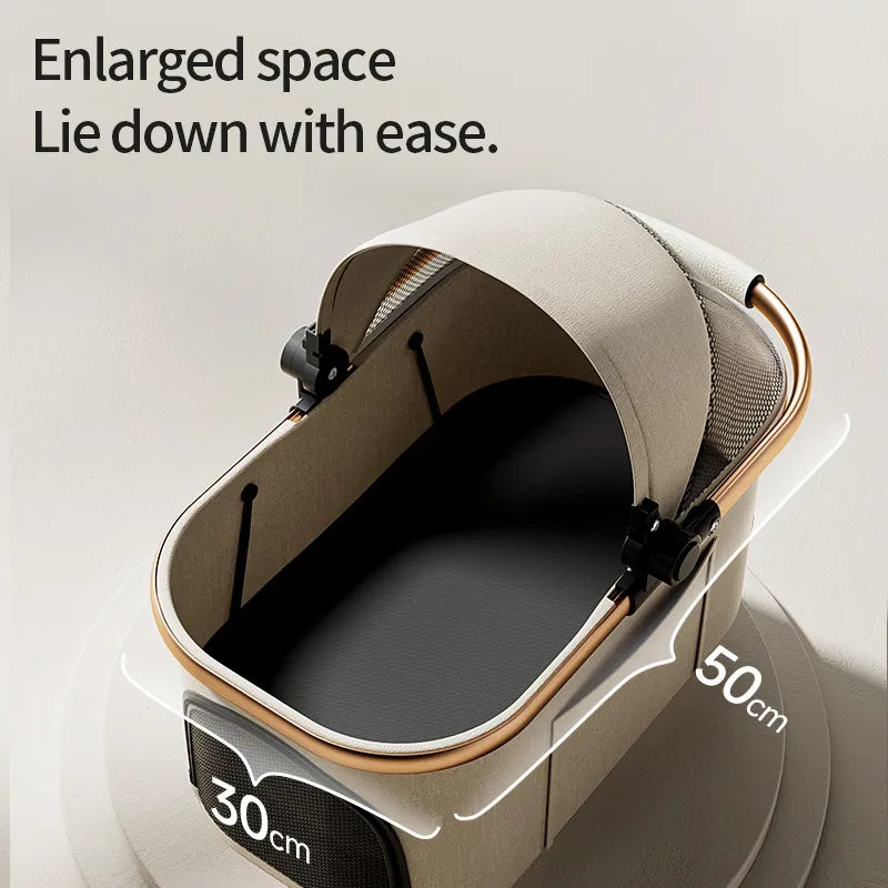 Multifunctional Pet Stroller with Detachable Carrier