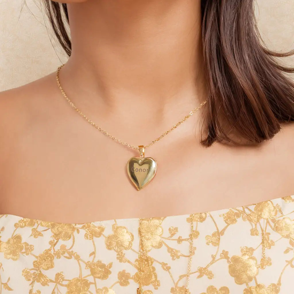 Heart Locket Necklace - Custom Pet Photo Jewelry