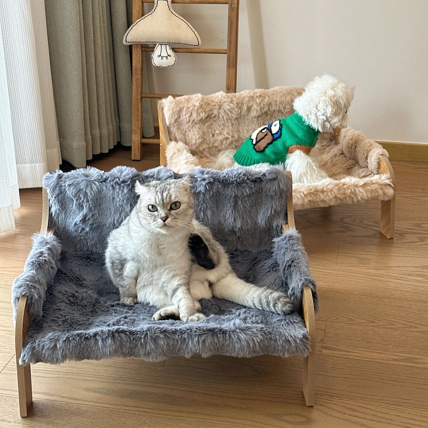 Plush Pet Sofa Bed for Dogs & Cats