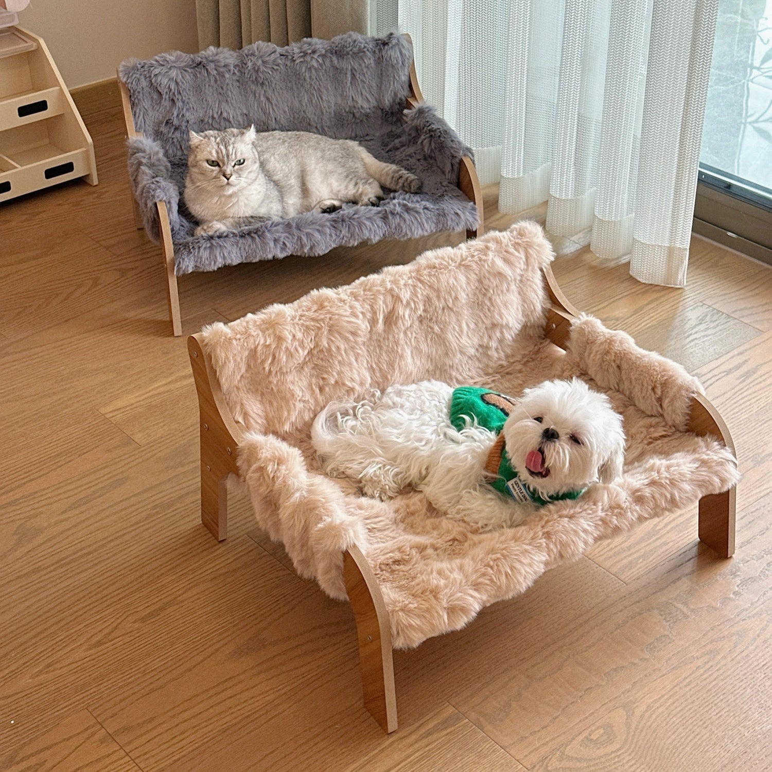 Plush Pet Sofa Bed for Dogs & Cats