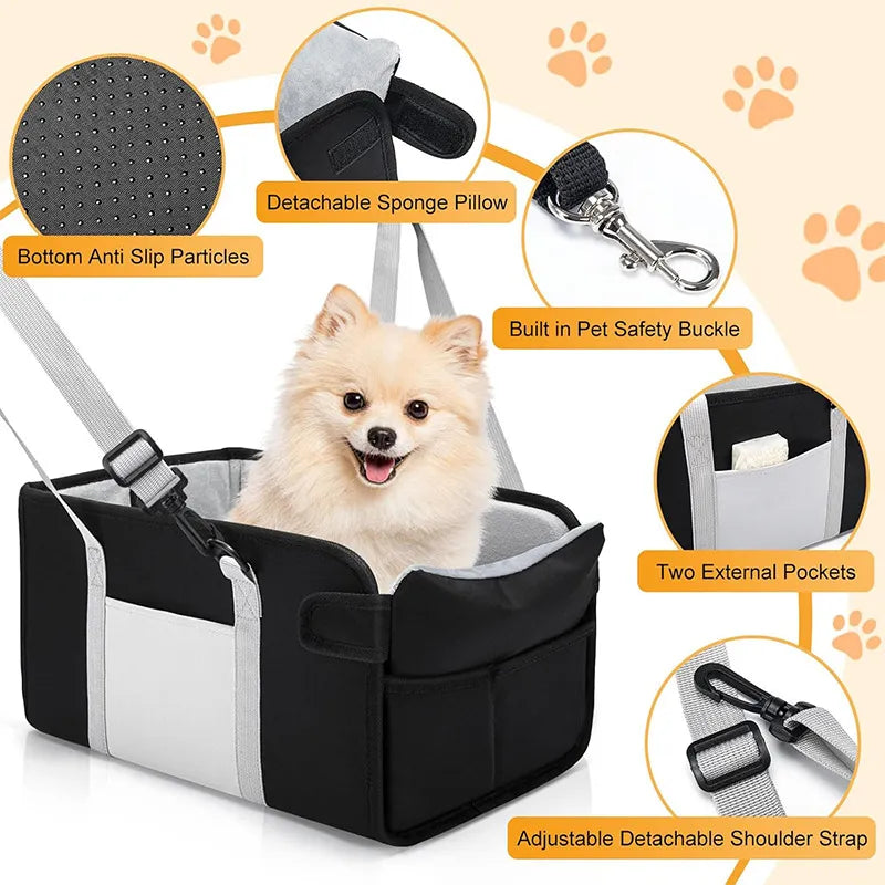 Portable Dog Car Seat for Small Dogs