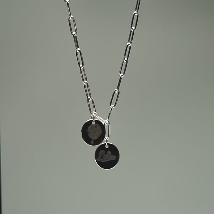 Personalized Custom Pet Tag Necklace - Stainless Steel Laser Engraved Pendant