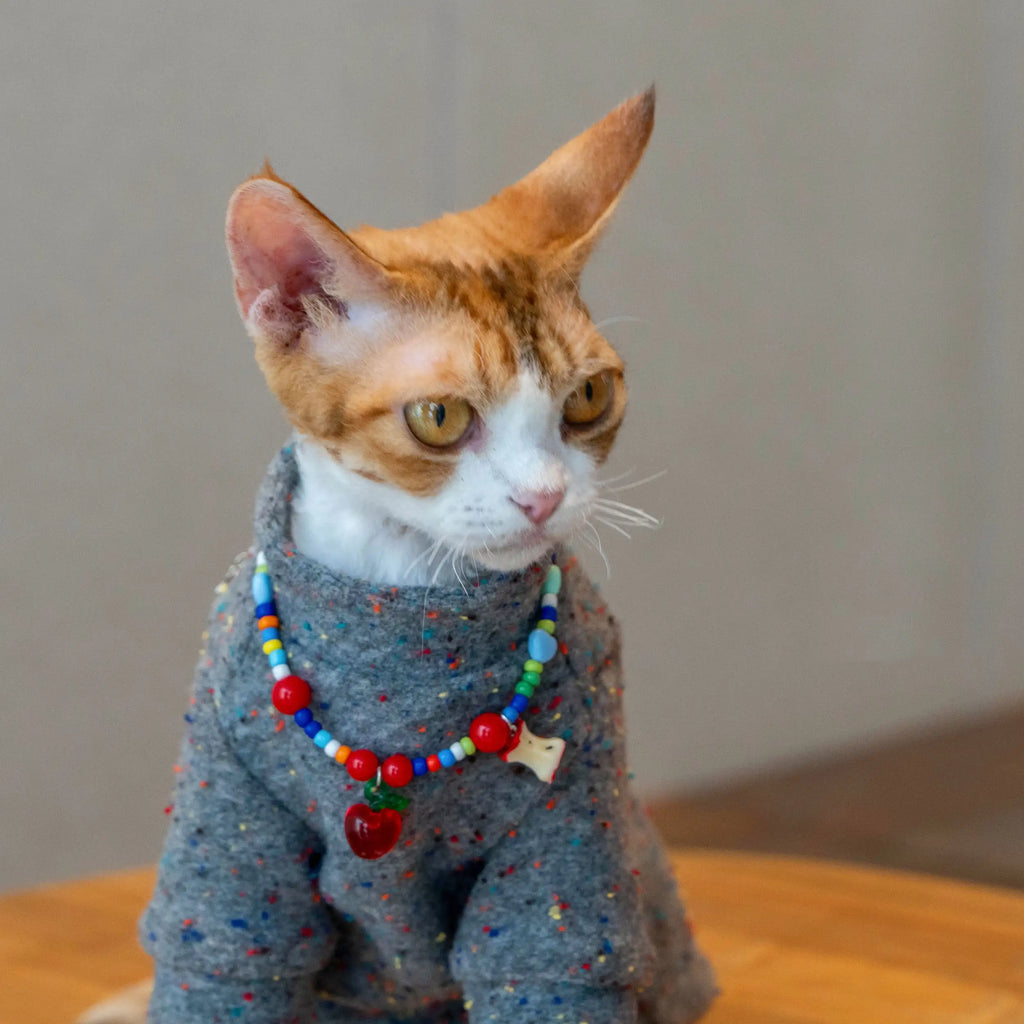 Adjustable Hairless Cat Necklace for Devon Rex