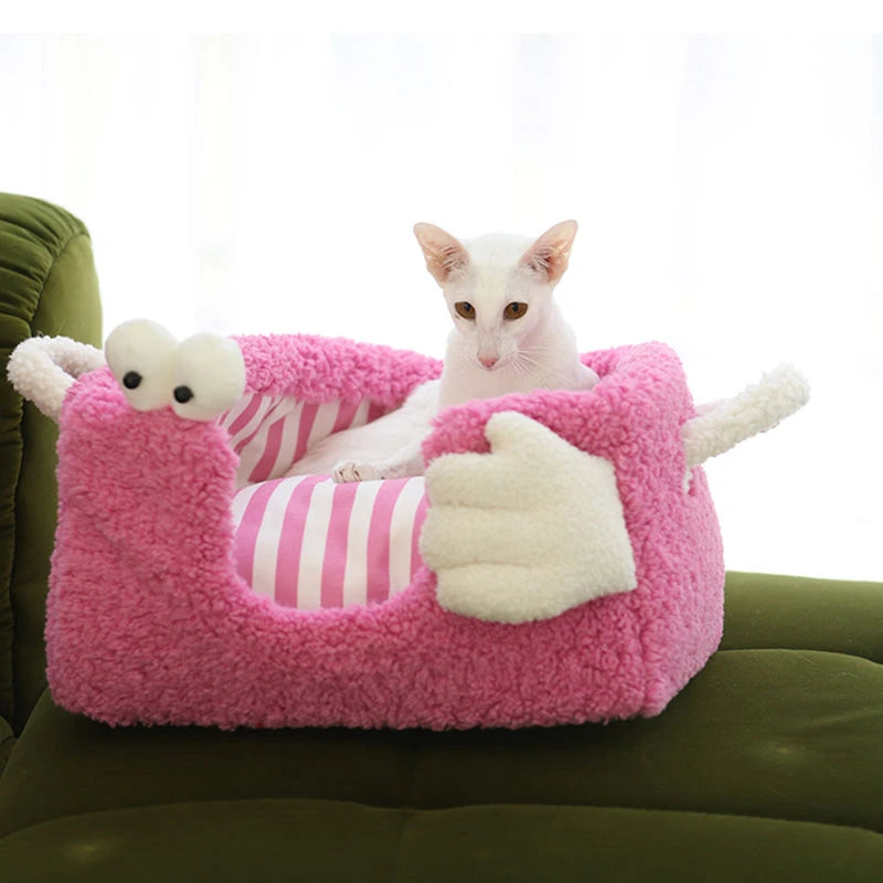 Cozy Safe Nest Striped Pet Bed