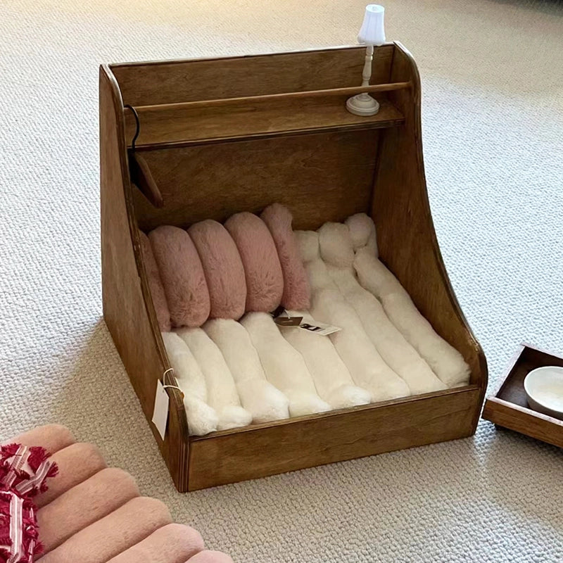 Vintage Solid Wood Elevated Dog Bed