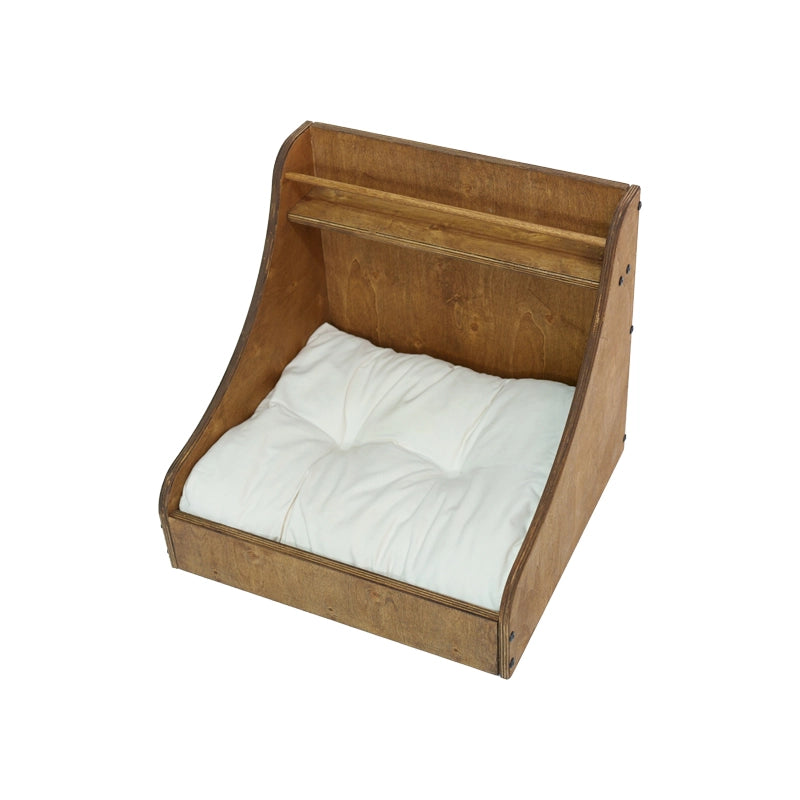 Lit surélevé vintage en bois massif pour chien