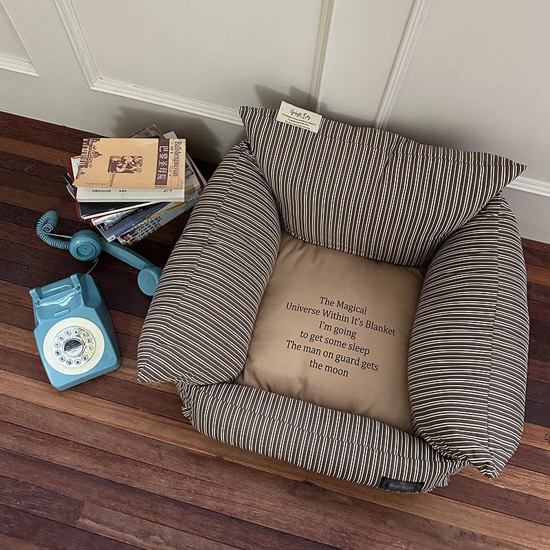 Washable Cotton Pet Bed Sofa