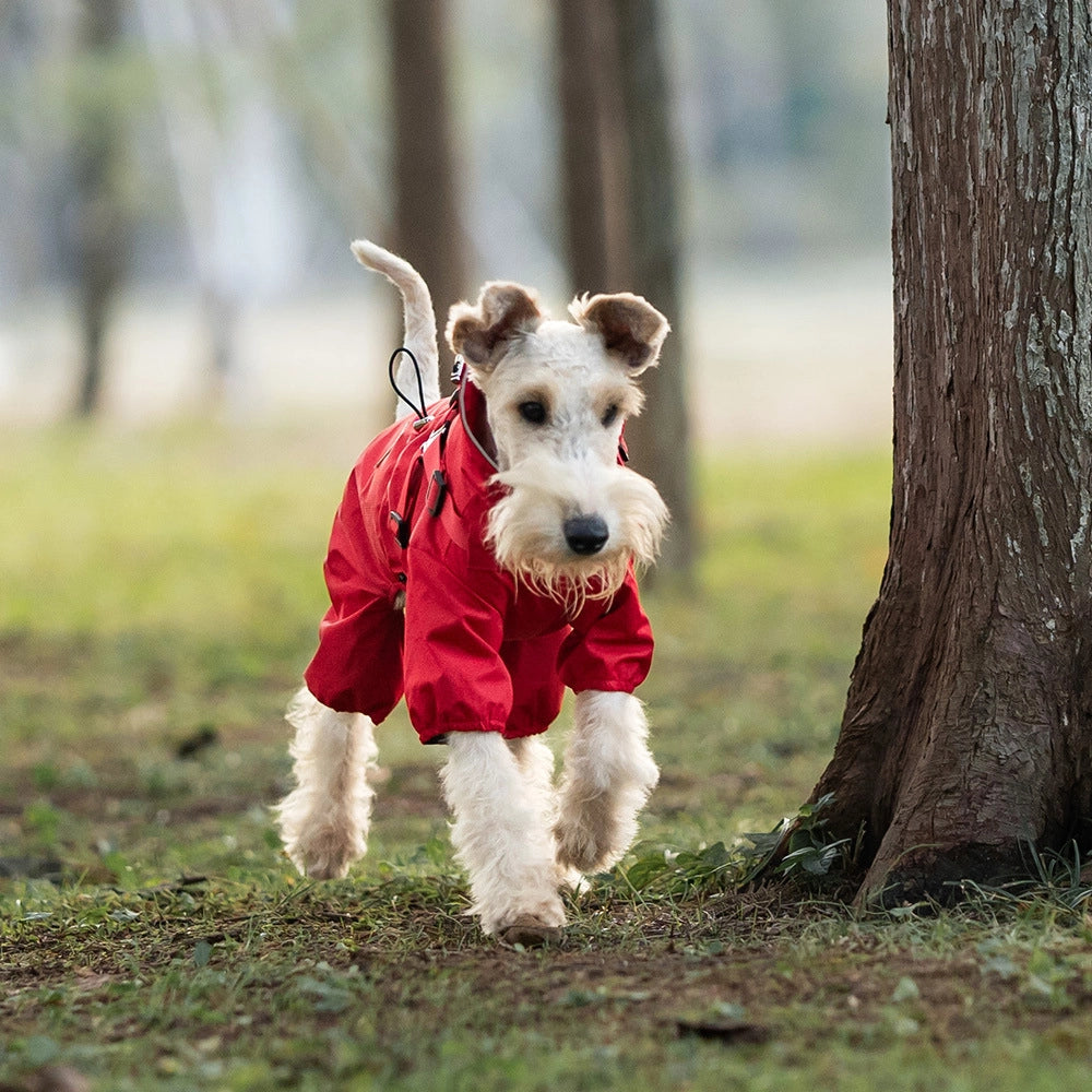 Outdoor Waterproof Four-Leg Dog Raincoat