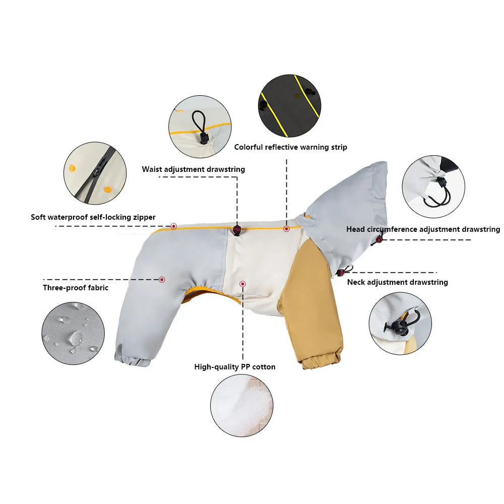 Winter Dog Snowsuit – Waterproof & Windproof