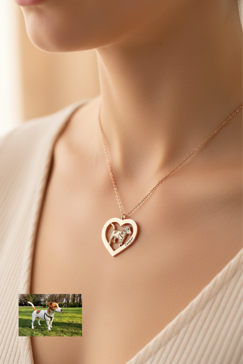 Woman Wearing Rose Gold Necklace