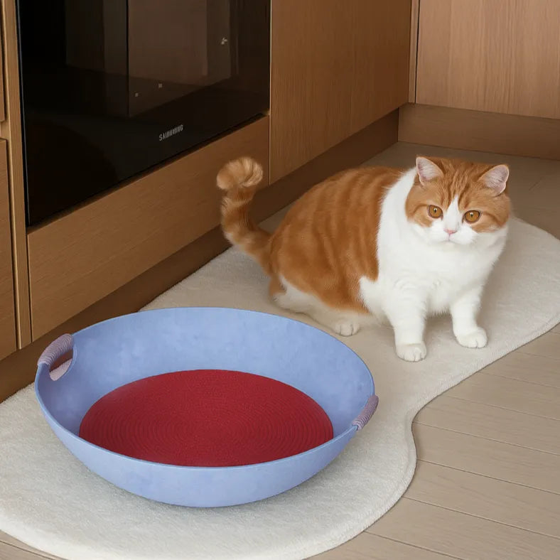 Handcrafted Wool Felt Cat Bed